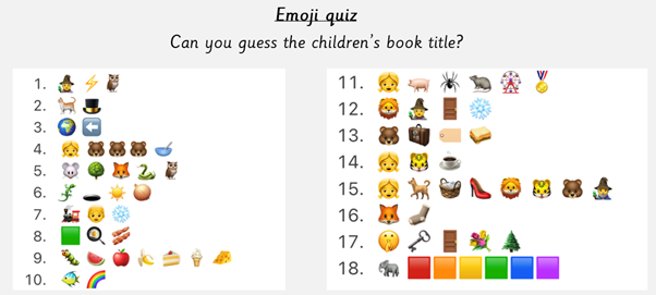 Emoji Quiz- Guess the book 